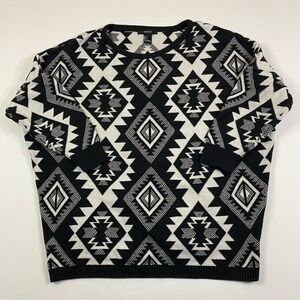 Forever 21 Sweater Women's Small 1/2 Sleeve‎ Aztec Native American Western